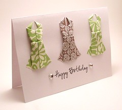 Origami Dress Birthday Card