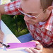 Chad learning how to use the Paint Brush Pens