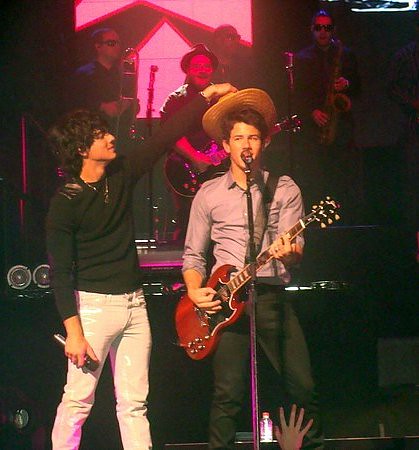 Joe and Nick Jonas i was at this show and i loved it when joe had the 