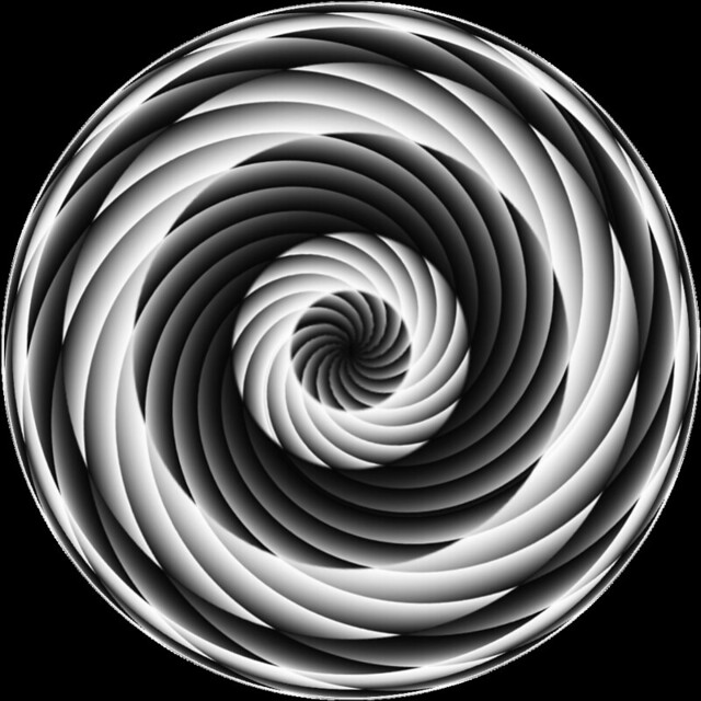 Op Art Black and White Spiral