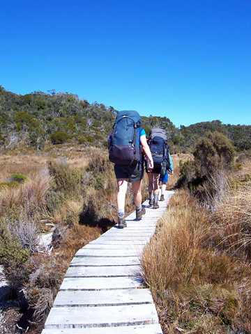 Trampers on Heaphy Track