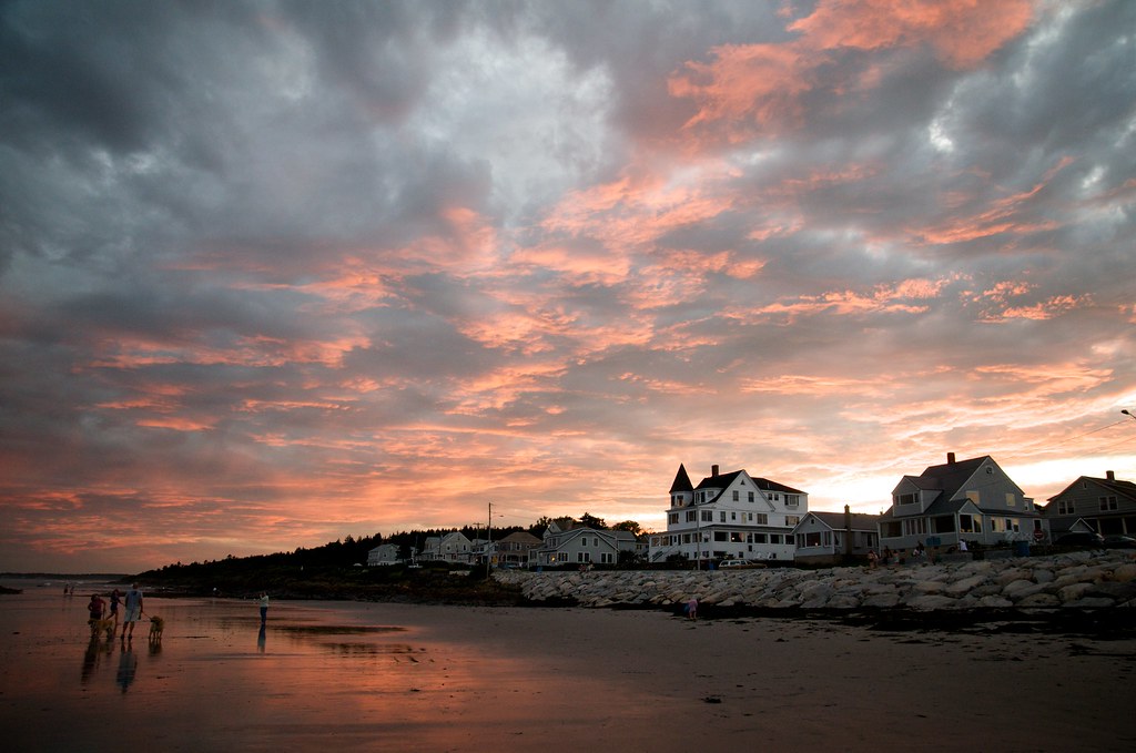 Sunset, Higgins Beach, Maine by mikepick, on flickr