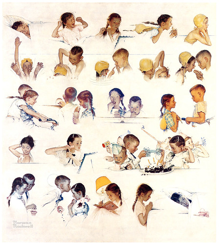 1952--A Day in the Life of a Little Girl - by Norman Rockwell