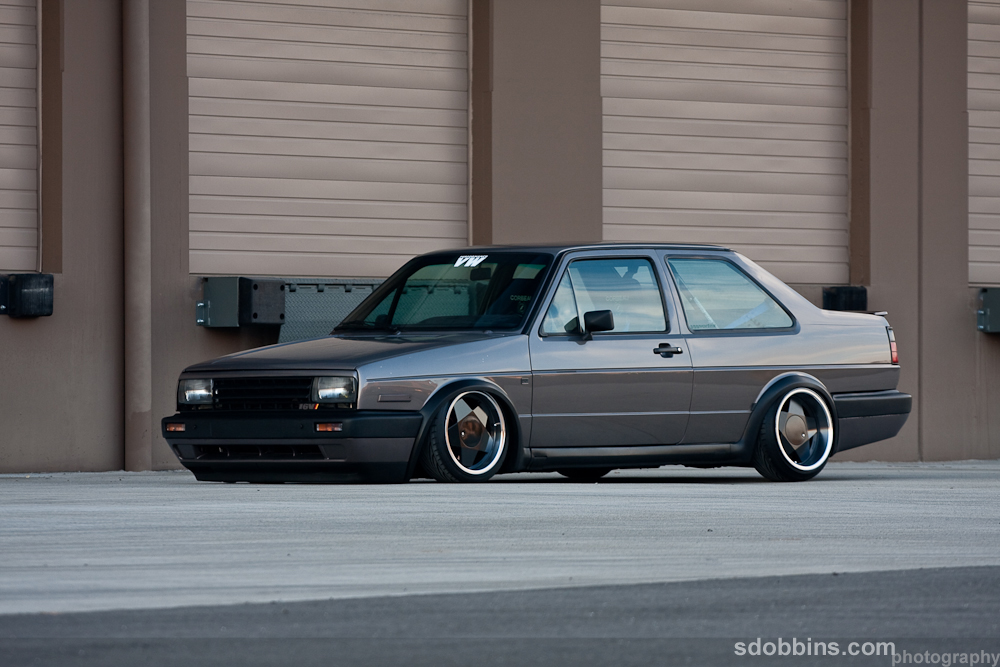 Jason's Bagged Mk2 VW Jetta Coupe 16V on Borbet Type A's 3202
