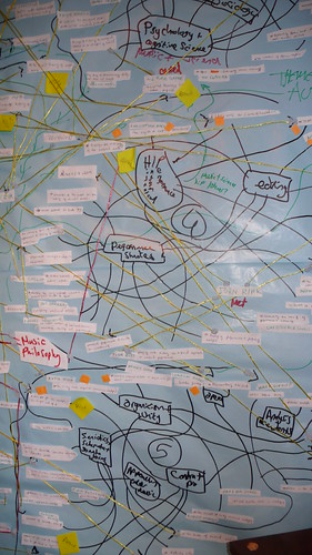 Fragment of Rachel's wall sized mind-map