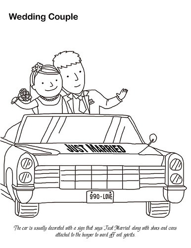 coloring page of weddings