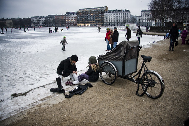 Skates - Cycling in Winter in Copenhagen