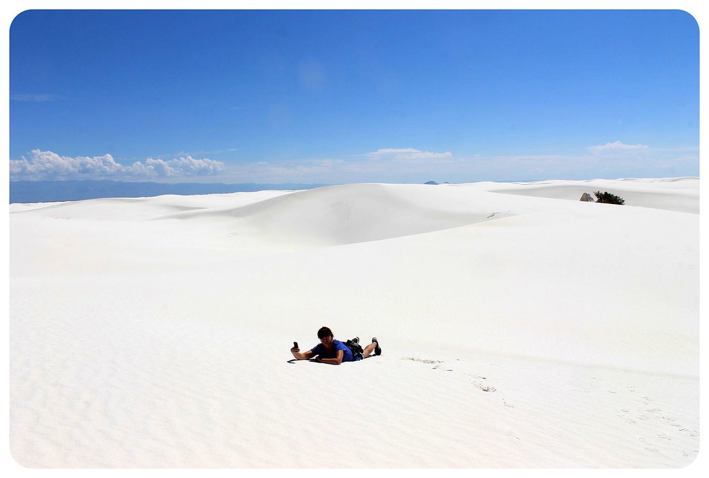 White Sands New Mexico jess laying