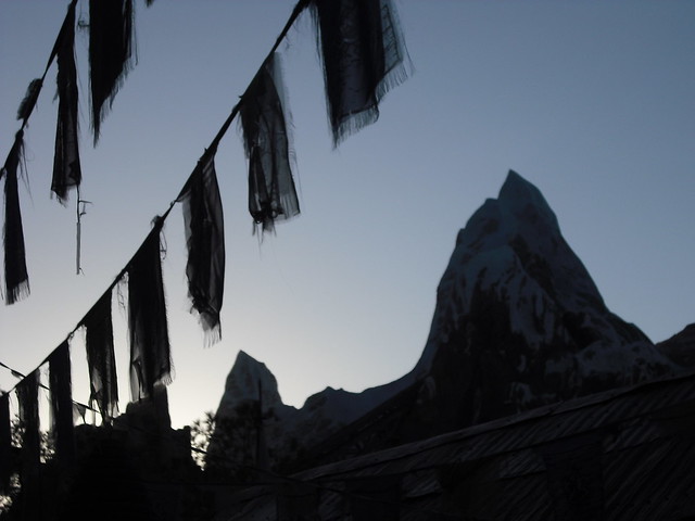 Prayer Flags and Everest in the Sunrise