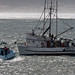 Morro Bay Harbor Patrol warns fishing vessel Aguero not to try to pass the dangerous bar at the harbor entrance