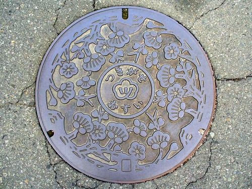 Tsukigase village Nara pref manhole cover（奈良県月ヶ瀬村のマンホール）