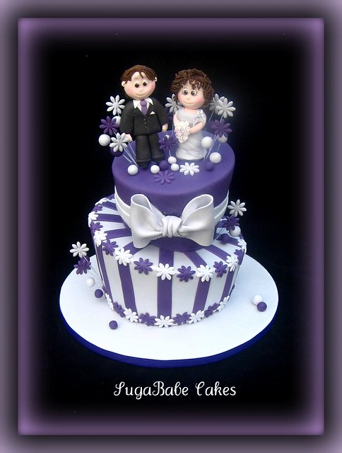 Purple silver wedding