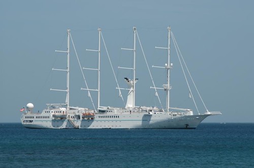 Wind Star cruise ship moored in Costa Rica by D70