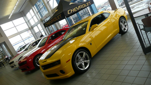 2010 Camaro SS RS in Rally Yellow with Transformers option package 