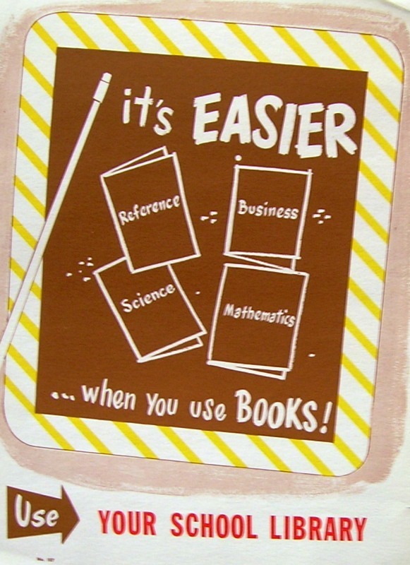 RETRO POSTER - It's Easier ... When You Use Books!