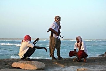 Somali pirates on the coast. A court in the Horn of Africa nation has sentenced a group to 15 years in prison. by Pan-African News Wire File Photos