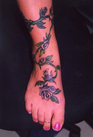 Rose Vine Tattoos by Lisa Harrison Local Color Tattoos rose vine tattoo