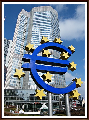 The powerful European Central Bank [ E C B ] in the heart of Frankfurt/Main - Germany - The Europower in Mainhattan - Enjoy the glances of euro and europe....03/2010....travel around the world....:)