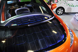 solar panels on the hood