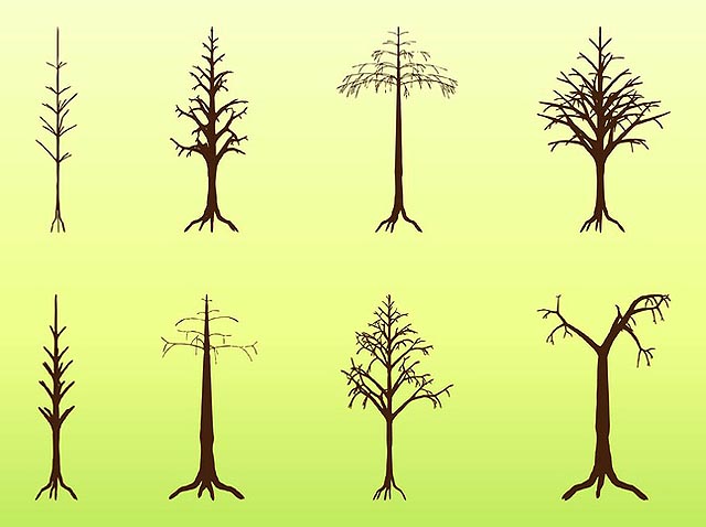 Dead Trees Silhouettes Vectors fresh best free vector packs kits