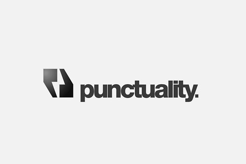 Punctuality 'Negative Space' Logo Concept