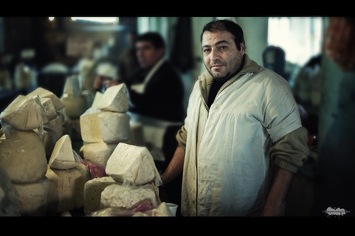 Cheese seller at Tbilisi Market