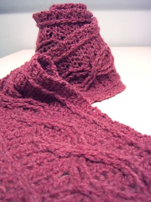 Triumph Cable Scarf Pattern ~ smariek knits