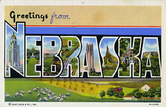 Nebraska Large Letter Postcards