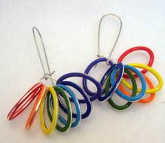 Looped Rainbow Candy Drop Earrings