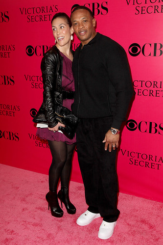 Dr Dre and his wife Nicole at the Victoria Secret Fashion Show WENNcom