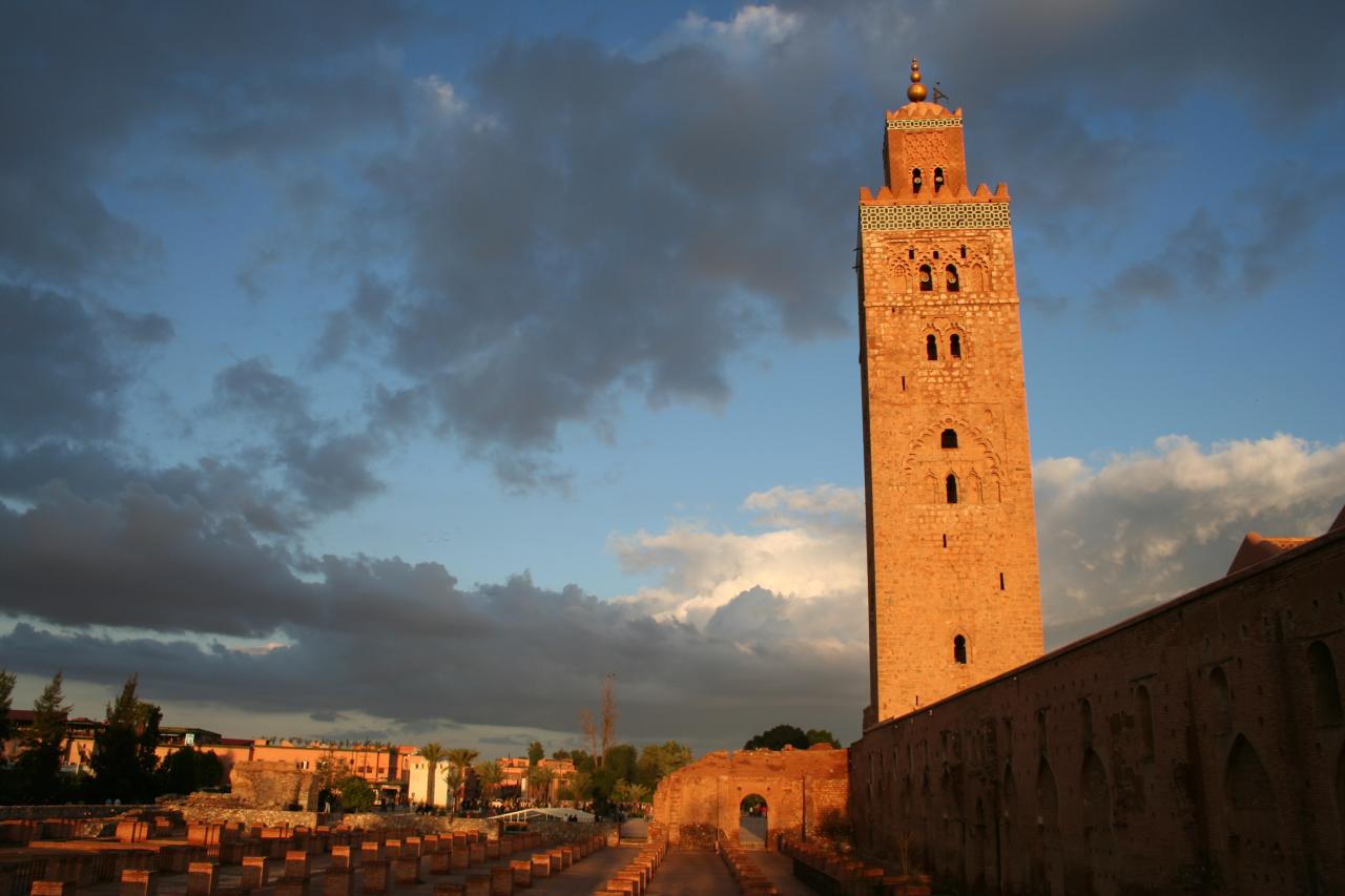 Koutoubia Mosque and Minaret in Marrakech
