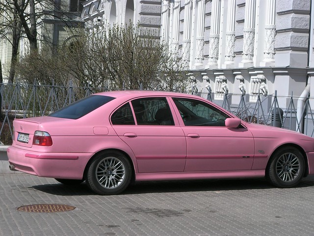 Pink BMW in Riga Latvia More like Pepto Bismol than pink