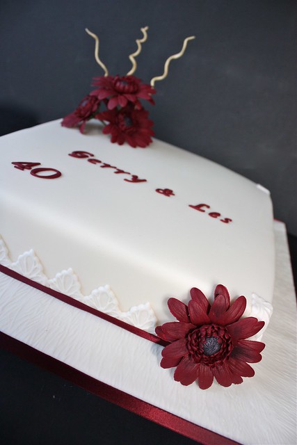 Ruby Wedding Anniversary Cake 