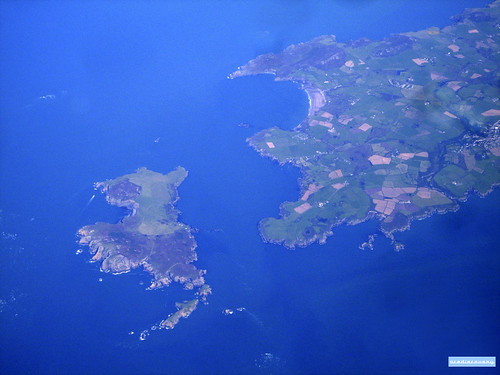 Ramsey island, aerial photograph