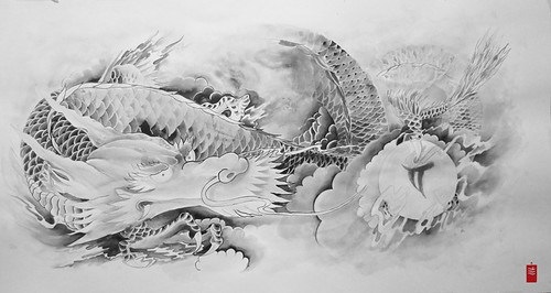 Japanese dragon by yoso tattoo (www.yoso.eu)