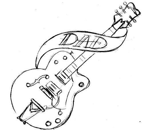 Free Samples Makeup on Guitar Sketch This Piece Was Inspired By Her Father S Favorite Guitar