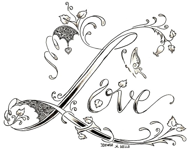 Love Lace Tattoo design by Denise A Wells