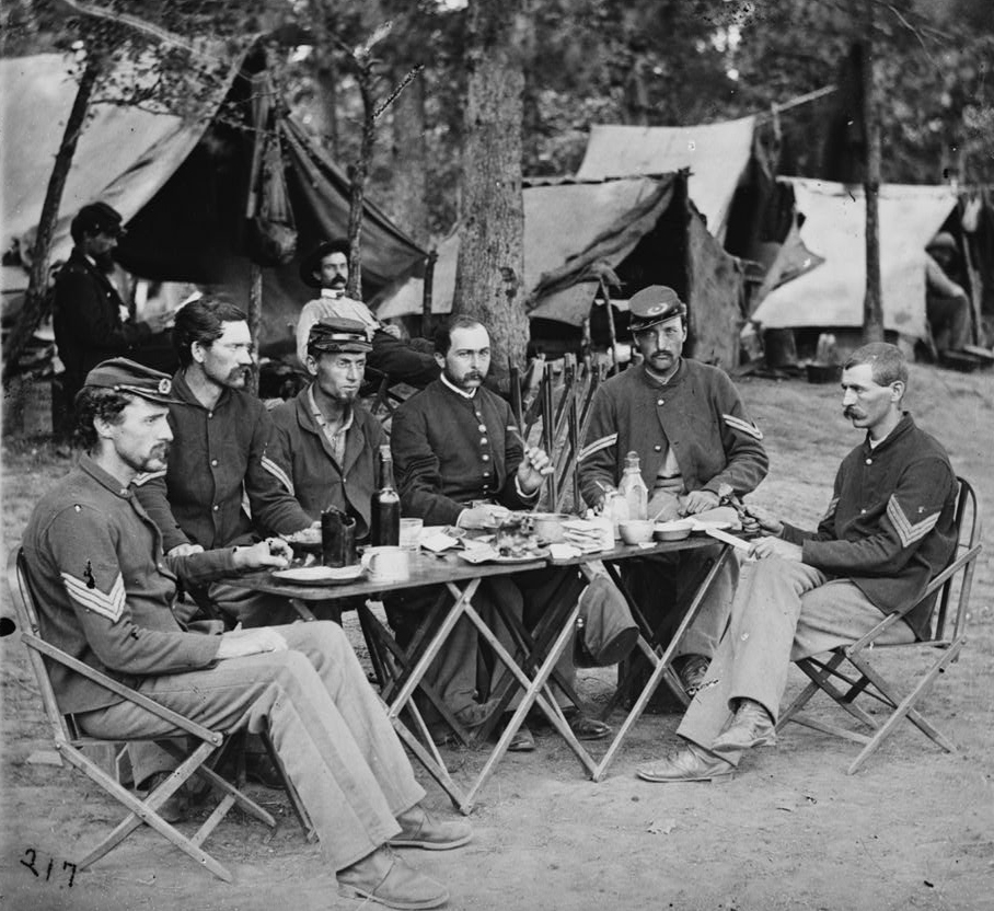 Noncommissioned Officers Mess of Company D, 93d New York Infantry - Bealeton, VA, Aug 1863