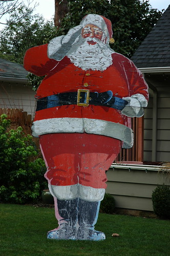 Vintage Santa Claus Salutes You, Wedgwood, Seattle, Washington, USA 9739 by Wonderlane