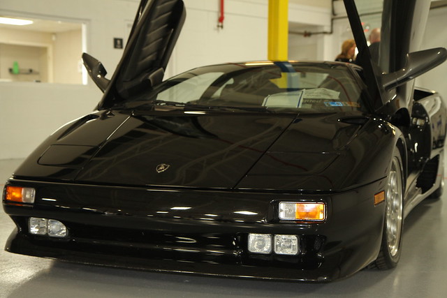 Black 1991 Lamborghini Diablo at the Grand Opening for Crystal Clean ...