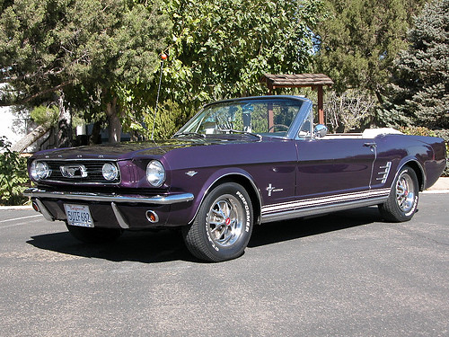 1966 Purple Ford Mustang Convertible