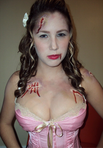 The lovely Hannah B's submission to our zombie pinup contest zombie pin up