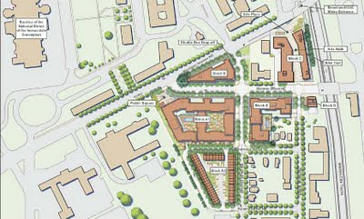 Site plan, Brookland-Catholic University development by the Abdo Development Company