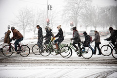 Afternoon Traffic - Cycling in Winter in Copenhagen