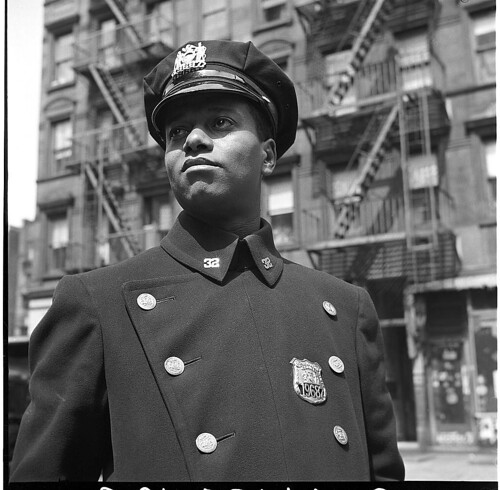 Officer in Blue, Harlem, 1943