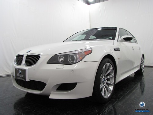 BMW M5 White Front End 20 Inch Wheels in the Photo Booth at Crystal Clean