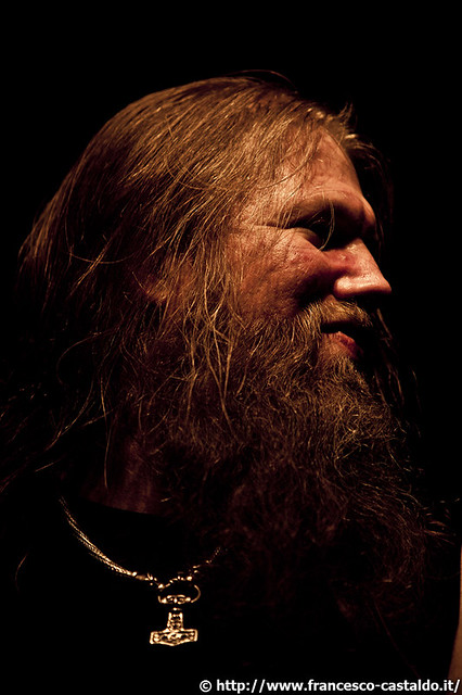 Johan Hegg of Amon Amarth live Magazzini Generali Milan Italy on May 