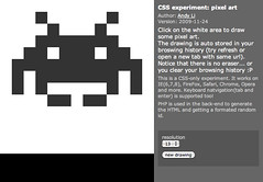 "CSS experiment: Pixel art by on_the_wings, on Flickr"