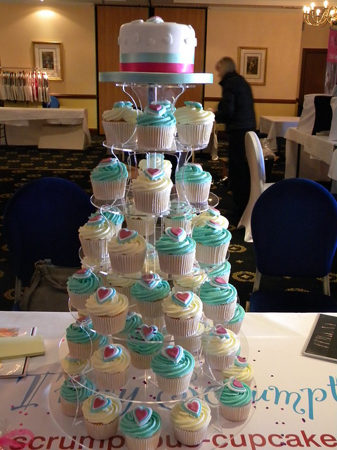 My Cupcake Tower In a Turquoise Hot Pink Colour Theme From The Wedding 