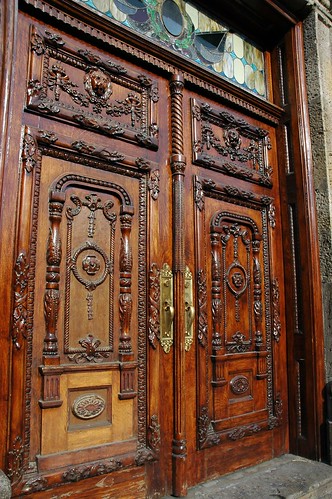 Ornate wood doors of the Governor's building, Guadalajara, Jalisco, Mexico by Wonderlane